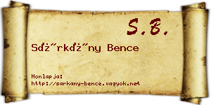Sárkány Bence névjegykártya